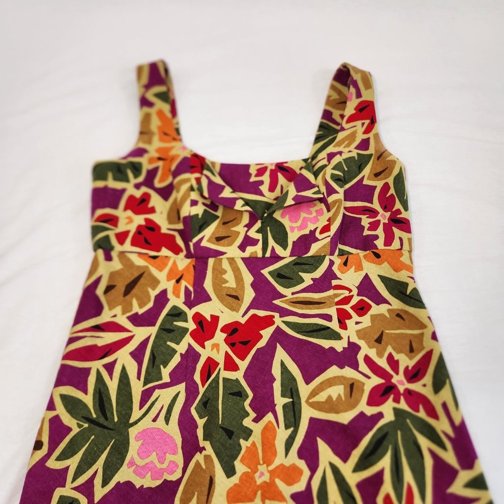 Vintage TALBOTS Fairy Cottagecore Tropical Multicolor Babydoll Dress Size 10. - Picture 7 of 16